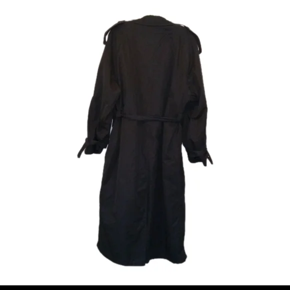 Vintage Pierre Cardin Black Trench Coat W/ Removeable Liner 40L - Picture 3 of 13